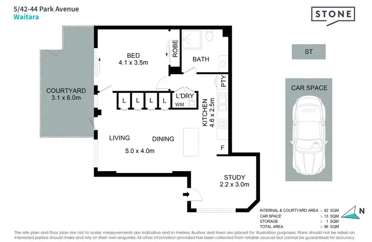 Floorplan of Homely apartment listing, 5/42-44 Park Avenue, Waitara NSW 2077
