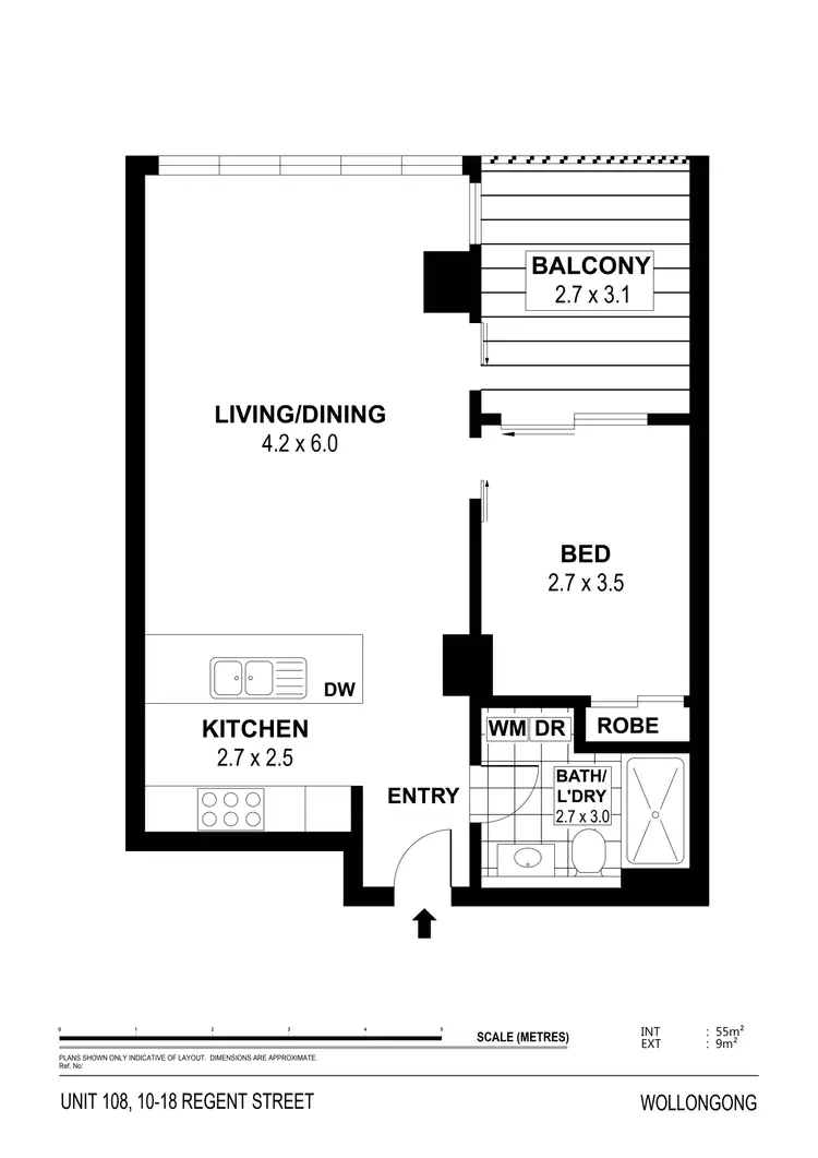 Floorplan of Homely unit listing, 108/10-18 Regent Street, Wollongong NSW 2500