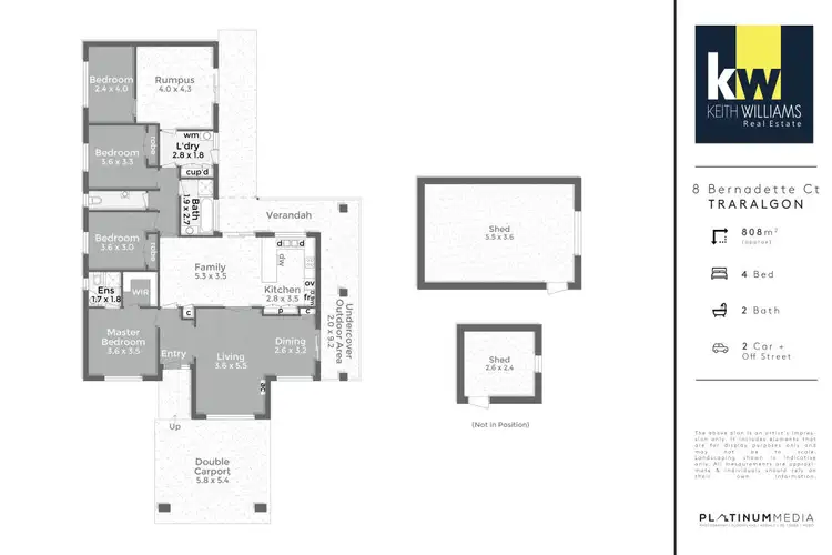 Floorplan of Homely house listing, 8 Bernadette Court, Traralgon VIC 3844