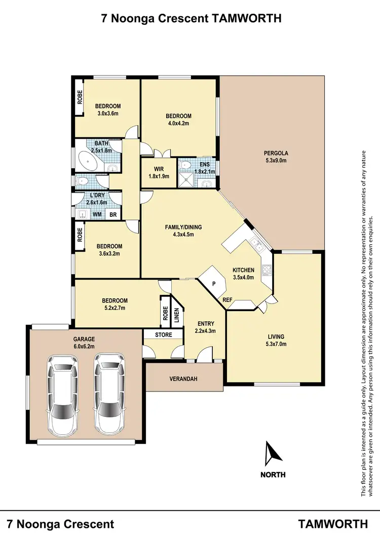 Floorplan of Homely house listing, 7 Noonga Crescent, Tamworth NSW 2340