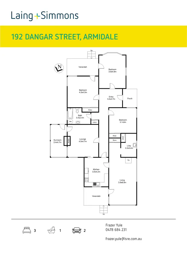 Floorplan of Homely house listing, 192 Dangar Street, Armidale NSW 2350