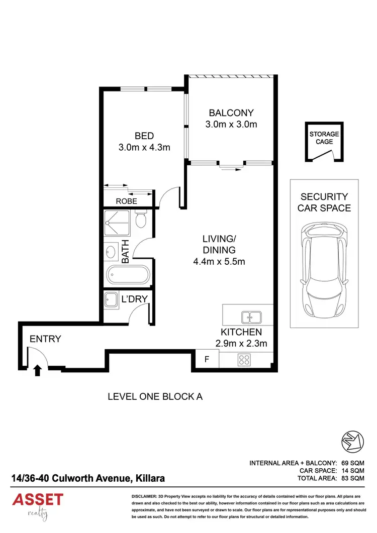 Floorplan of Homely apartment listing, 14/36-40 Culworth Avenue, Killara NSW 2071