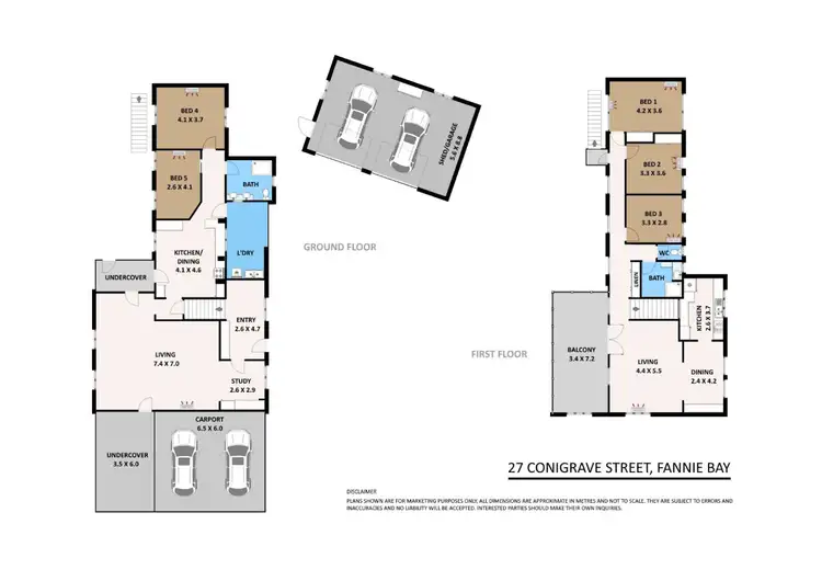 Floorplan of Homely house listing, 27 Conigrave Street, Fannie Bay NT 820