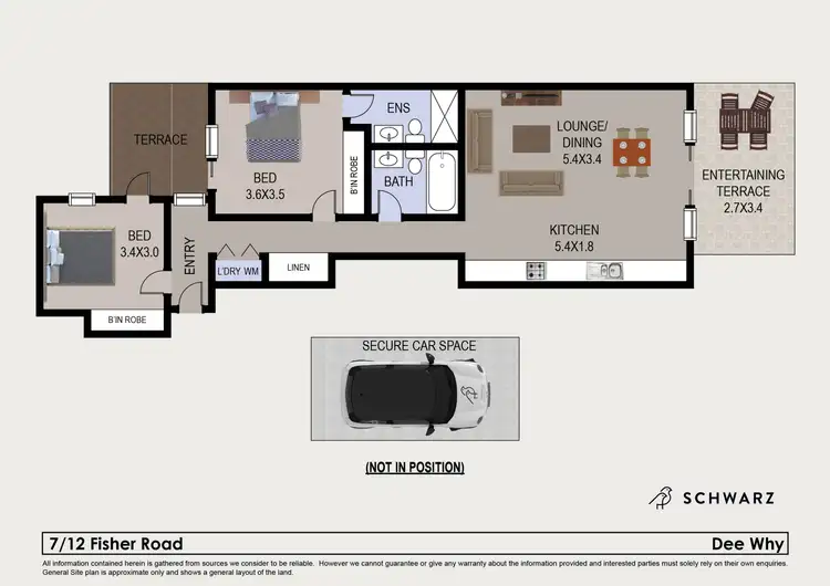 Floorplan of Homely unit listing, 7/12 Fisher Road, Dee Why NSW 2099