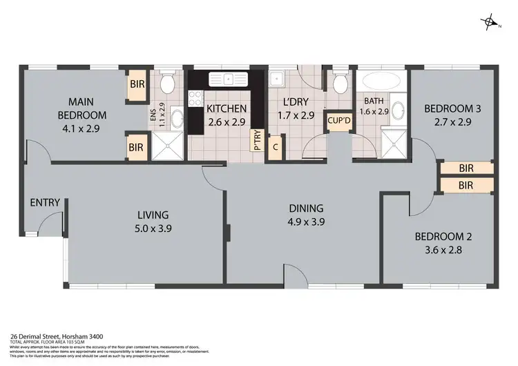 Floorplan of Homely house listing, 26 Derimal Street, Horsham VIC 3400