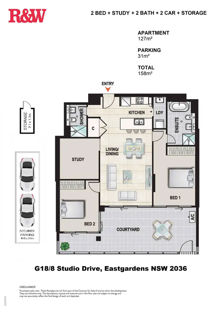 Floorplan of Homely apartment listing, G18/8 Studio Drive, Eastgardens NSW 2036