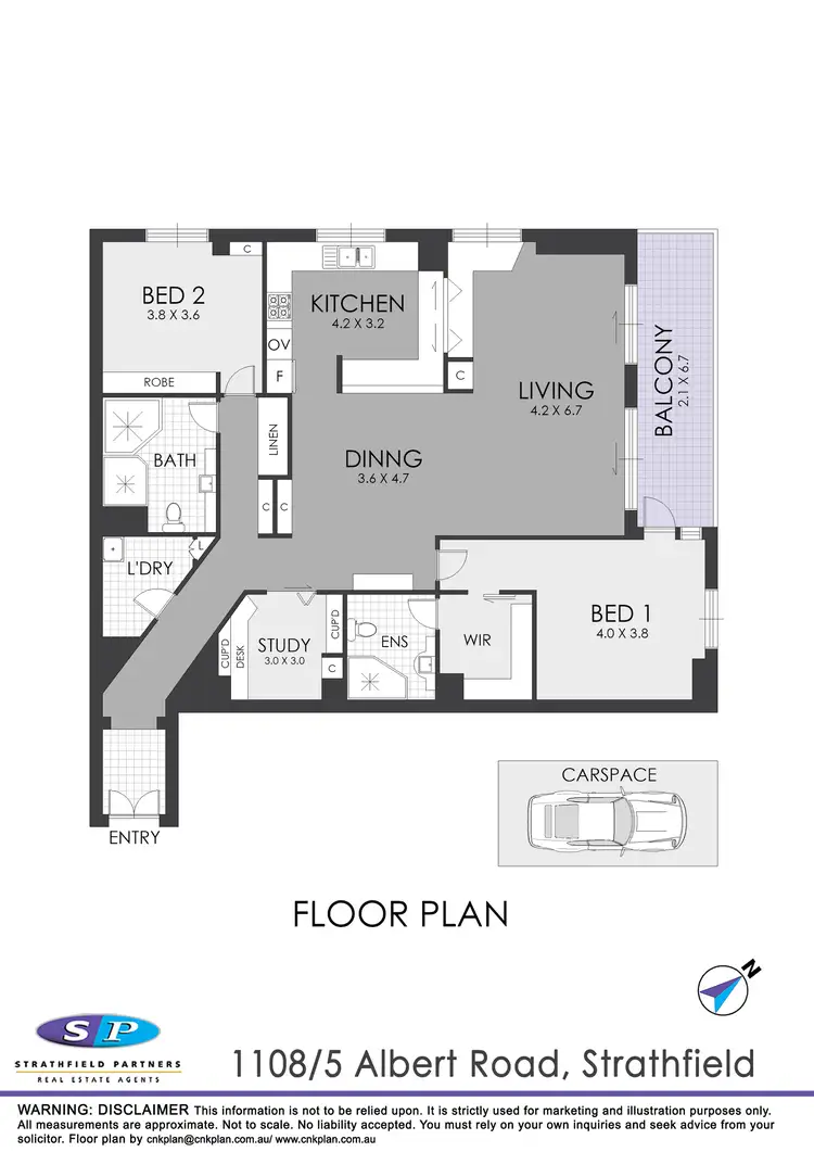 Floorplan of Homely apartment listing, 1108/5 Albert Road, Strathfield NSW 2135