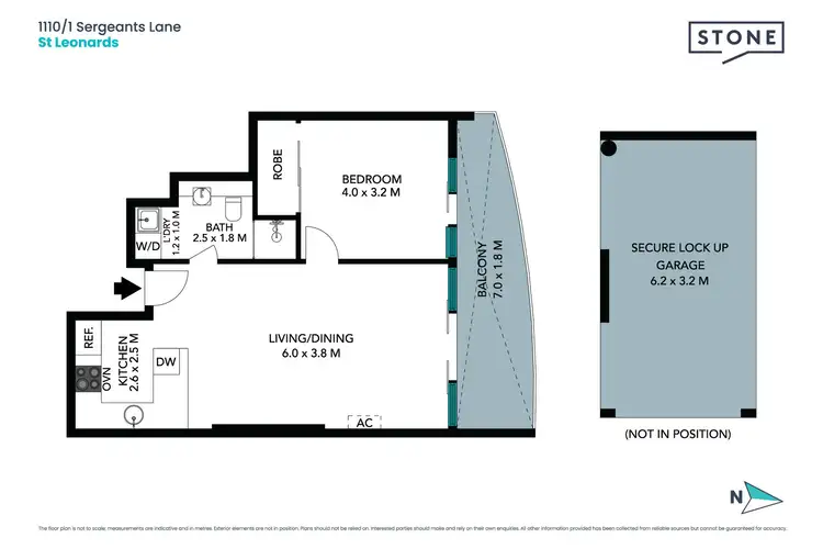 Floorplan of Homely apartment listing, 1110/1 Sergeants Lane, St Leonards NSW 2065