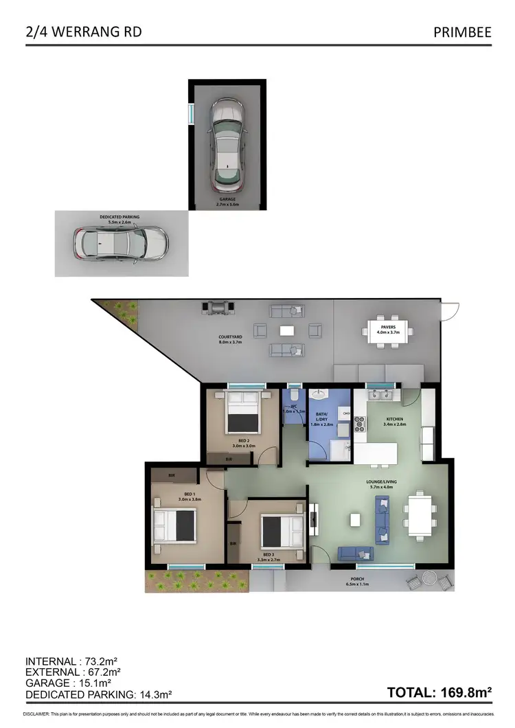 Floorplan of Homely villa listing, 2/4 Werrang Road, Primbee NSW 2502