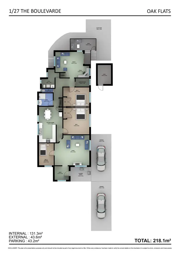 Floorplan of Homely house listing, 1/27 The Boulevarde, Oak Flats NSW 2529