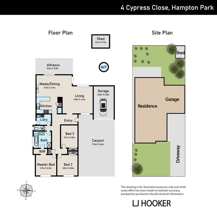 Floorplan of Homely house listing, 4 Cypress Close, Hampton Park VIC 3976