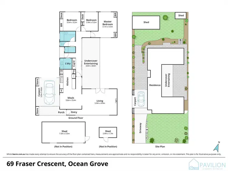 Floorplan of Homely house listing, 69 Fraser Crescent, Ocean Grove VIC 3226