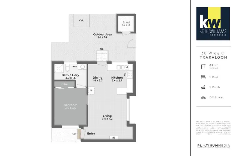 Floorplan of Homely unit listing, 30/91 Liddiard Road, Traralgon VIC 3844