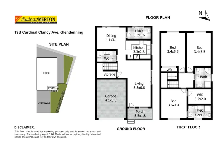 Floorplan of Homely semi-detached listing, 19b Cardinal Clancy Avenue, Glendenning NSW 2761