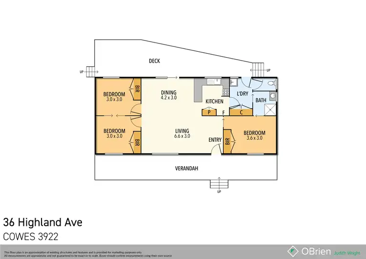 Floorplan of Homely house listing, 36 Highland Avenue, Cowes VIC 3922