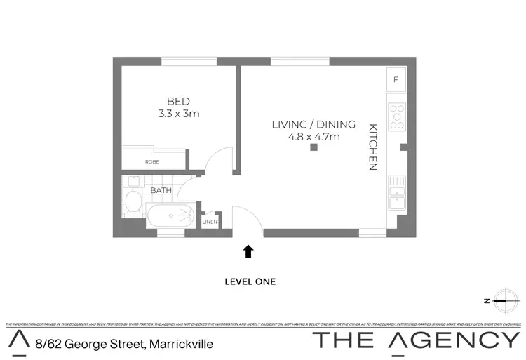 Floorplan of Homely apartment listing, 8/62 George Street, Marrickville NSW 2204
