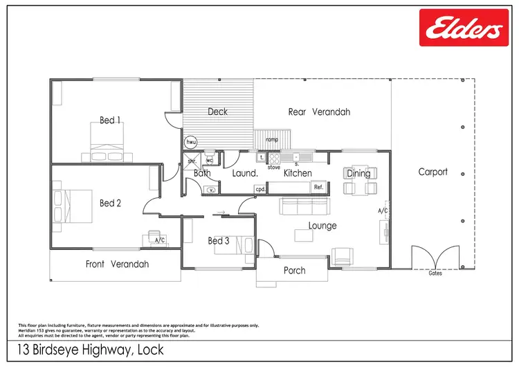 Floorplan of Homely house listing, 13 Birdseye Highway, Lock SA 5633