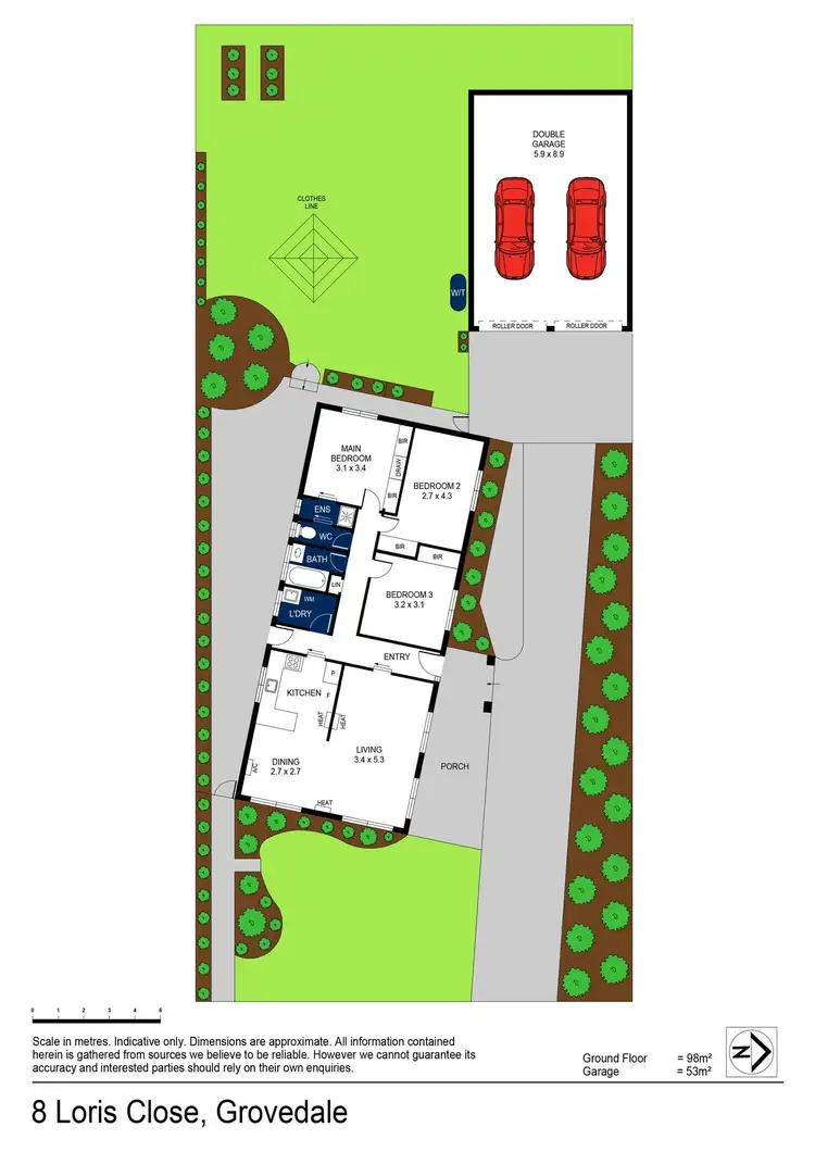 Floorplan of Homely house listing, 8 Loris Close, Grovedale VIC 3216