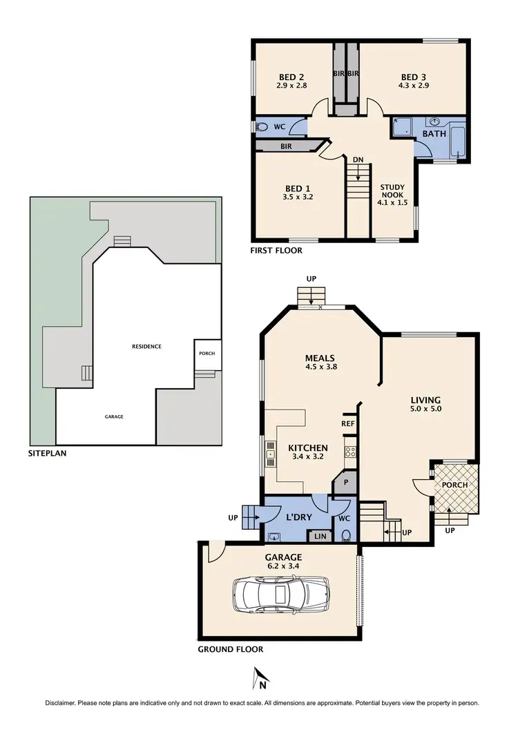 Floorplan of Homely townhouse listing, 3/17 Joffre Street, Reservoir VIC 3073