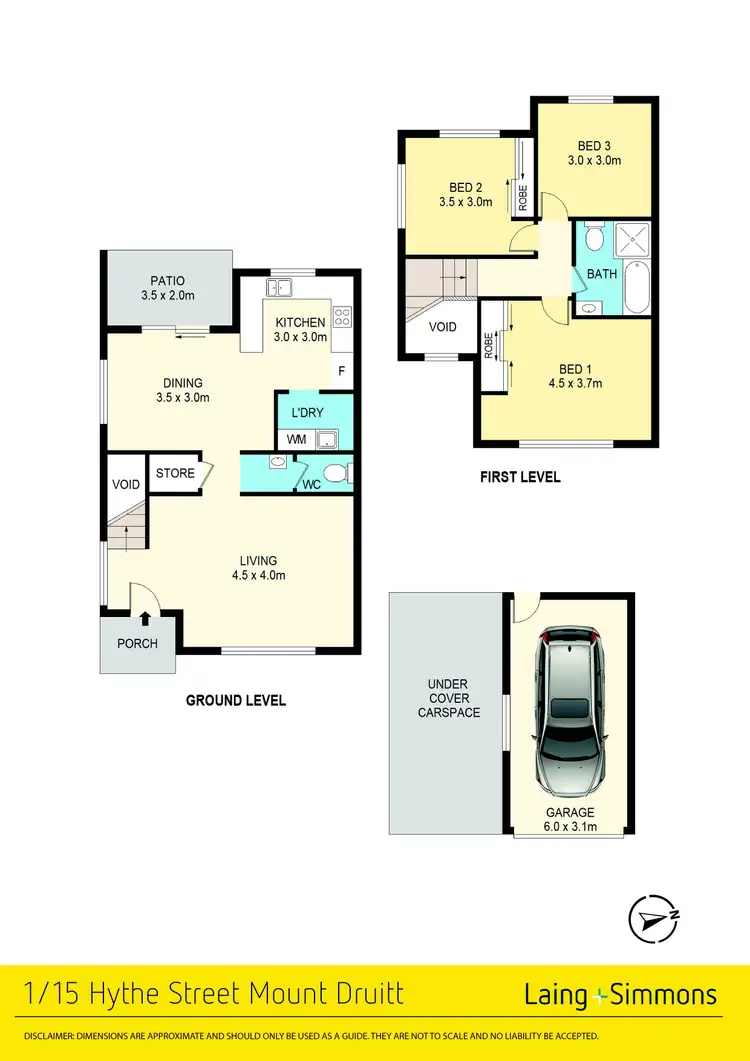 Floorplan of Homely townhouse listing, 1/15 Hythe Street, Mount Druitt NSW 2770