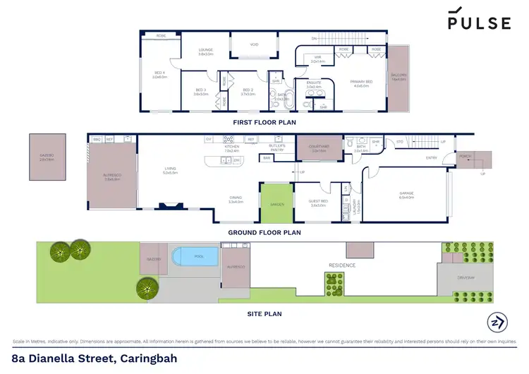 Floorplan of Homely semi-detached listing, 8a Dianella Street, Caringbah NSW 2229