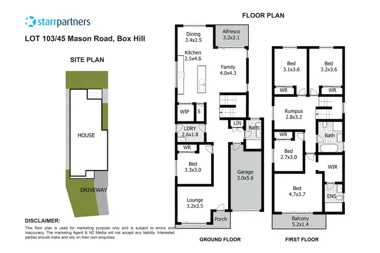 Floorplan of Homely house listing, 103 Mason Road, Box Hill NSW 2765