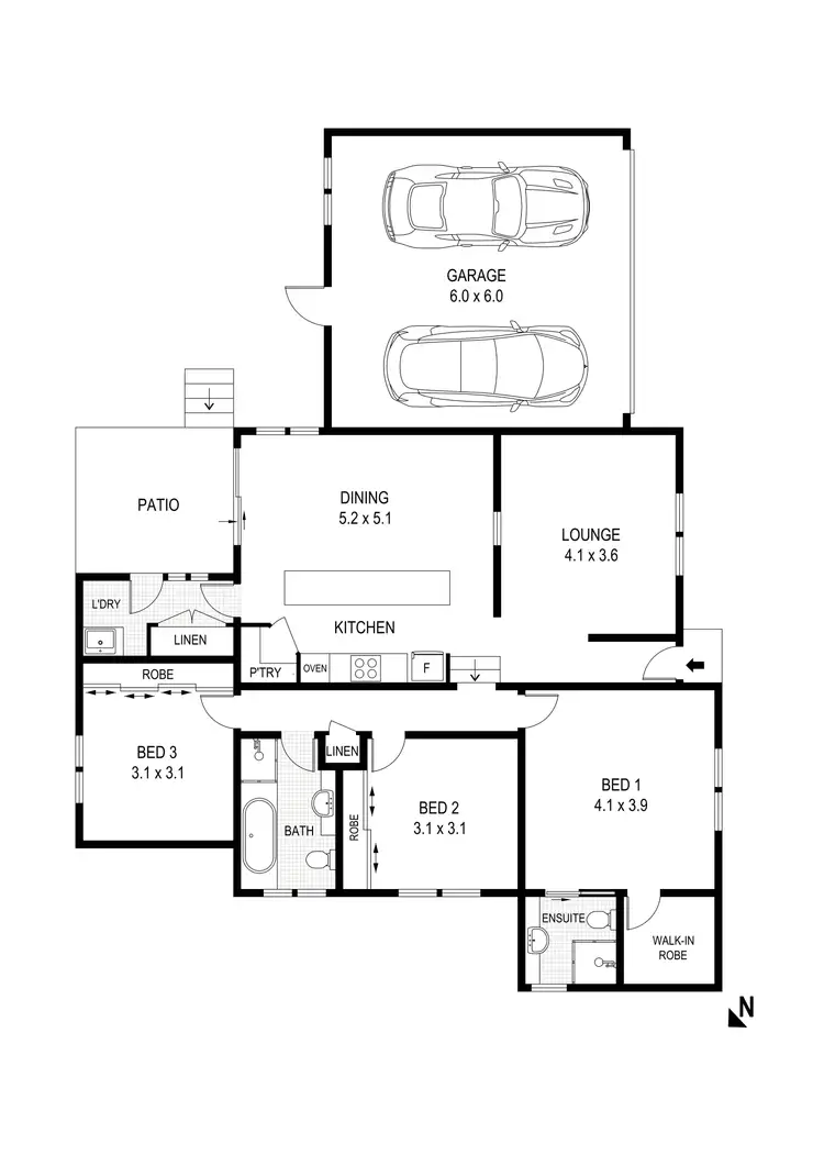 Floorplan of Homely house listing, 1 Rosewood Mews, Golden Square VIC 3555