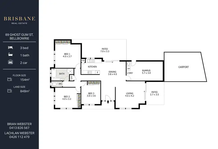 Floorplan of Homely house listing, 89 Ghost Gum Street, Bellbowrie QLD 4070