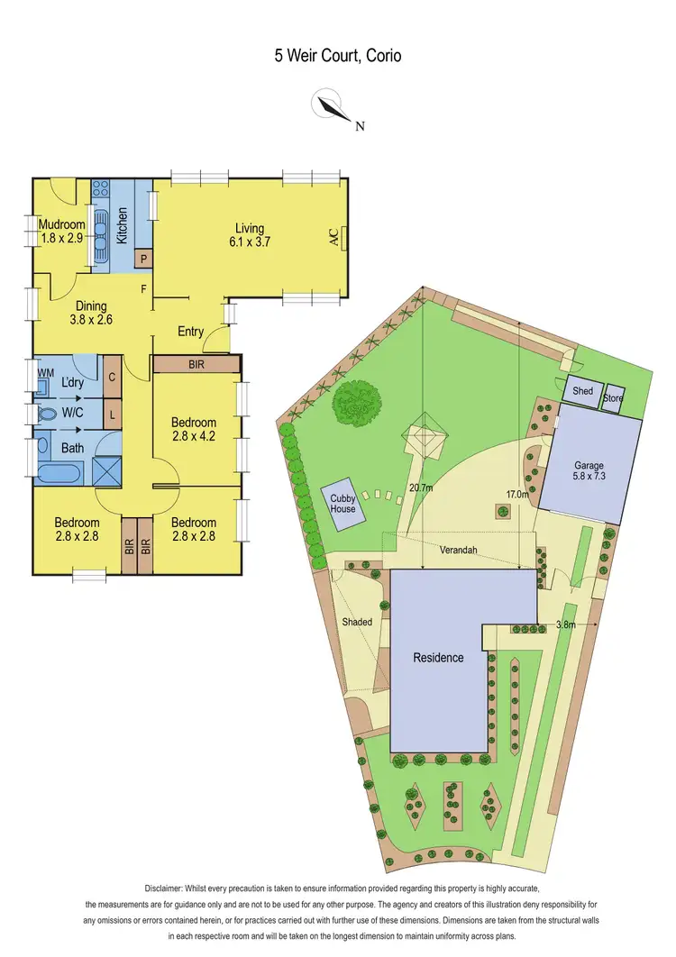 Floorplan of Homely house listing, 5 Weir Court, Corio VIC 3214