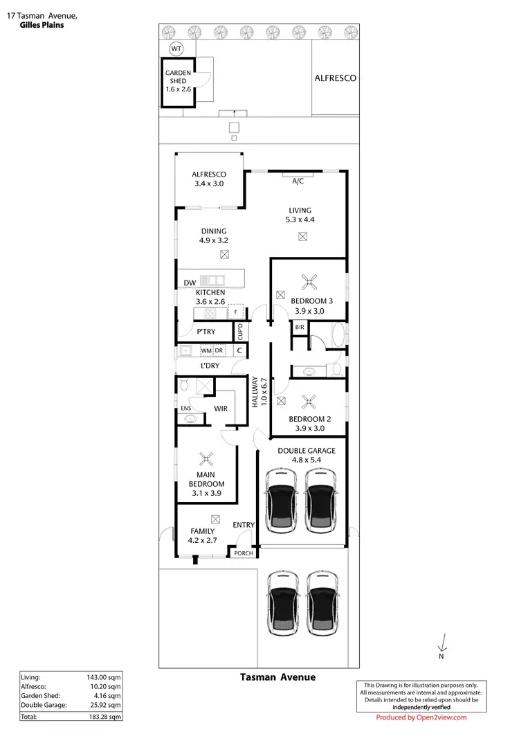 Floorplan of Homely house listing, 17 Tasman Avenue, Gilles Plains SA 5086