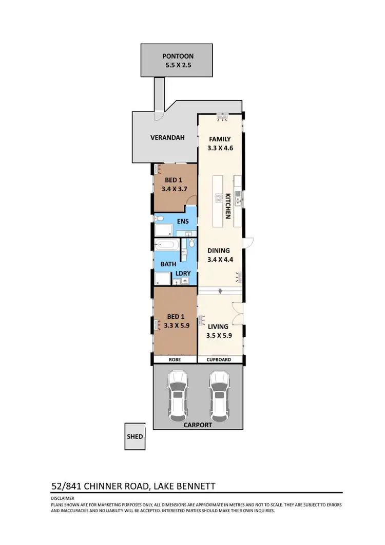 Floorplan of Homely house listing, 52/841 Chinner Road, Lake Bennett NT 822