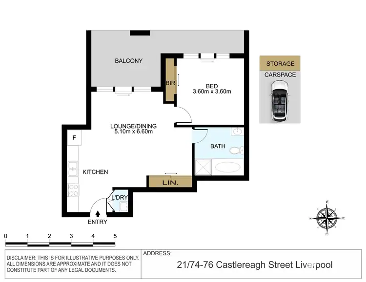 Floorplan of Homely apartment listing, 21/74-76 Castlereagh Street, Liverpool NSW 2170