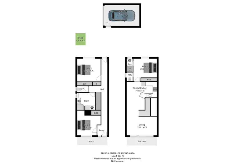 Floorplan of Homely unit listing, 2/542 Kotthoff Street, Lavington NSW 2641