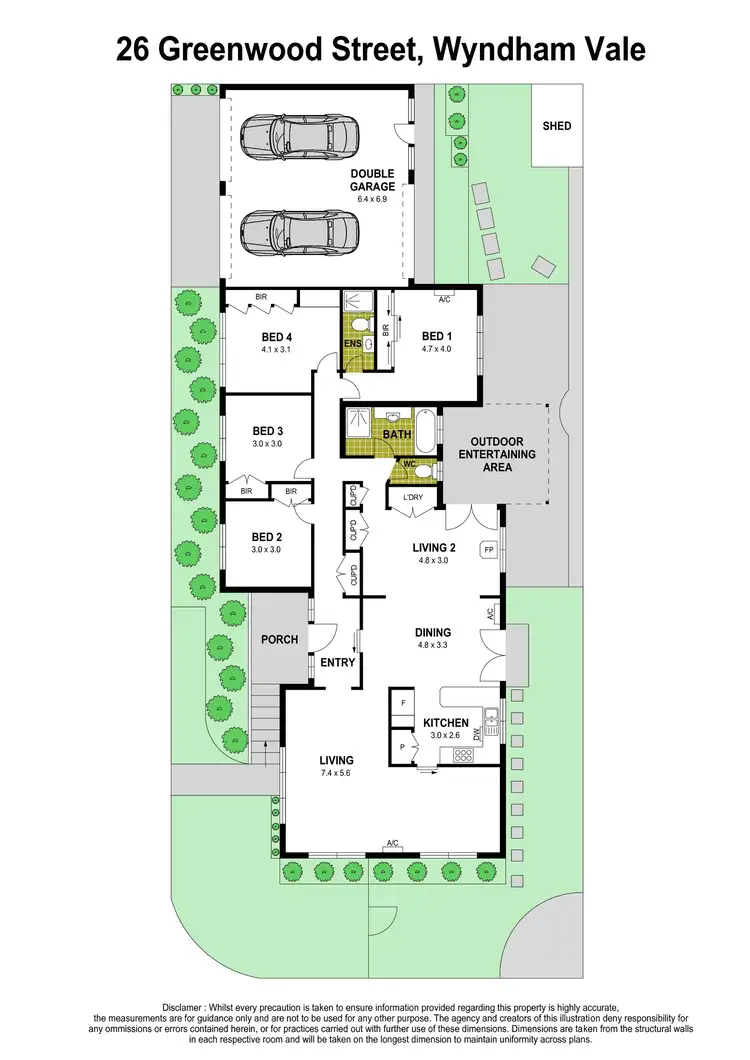 Floorplan of Homely house listing, 26 Greenwood Street, Wyndham Vale VIC 3024