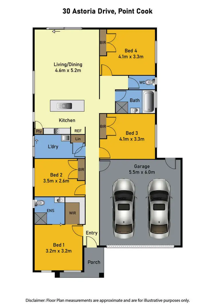 Floorplan of Homely house listing, 30 Astoria Drive, Point Cook VIC 3030