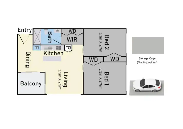 Floorplan of Homely unit listing, 1702/33 Rose Lane, Melbourne VIC 3000