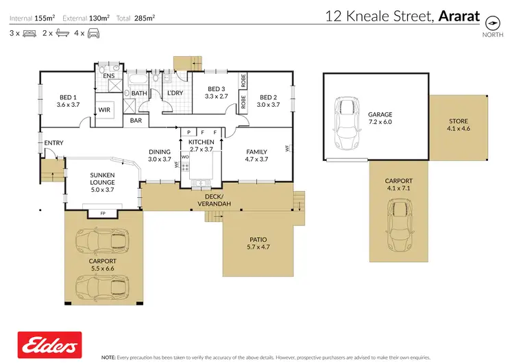 Floorplan of Homely house listing, 12 Kneale Street, Ararat VIC 3377