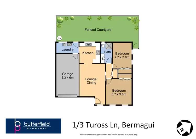 Floorplan of Homely villa listing, 1/3 Tuross Lane, Bermagui NSW 2546
