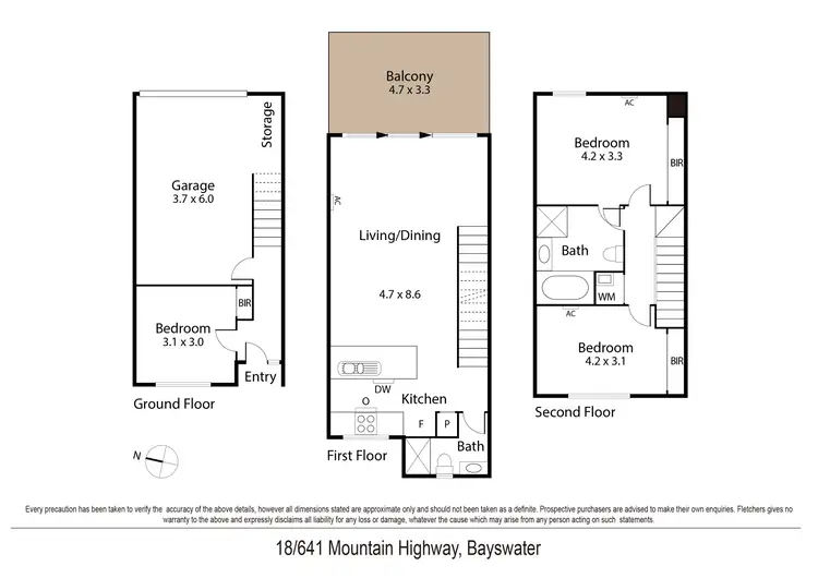 Floorplan of Homely townhouse listing, 18/641 Mountain Highway, Bayswater VIC 3153