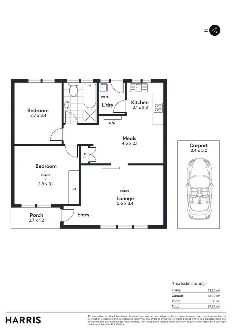 Floorplan of Homely unit listing, 2/731 Burbridge Road, West Beach SA 5024