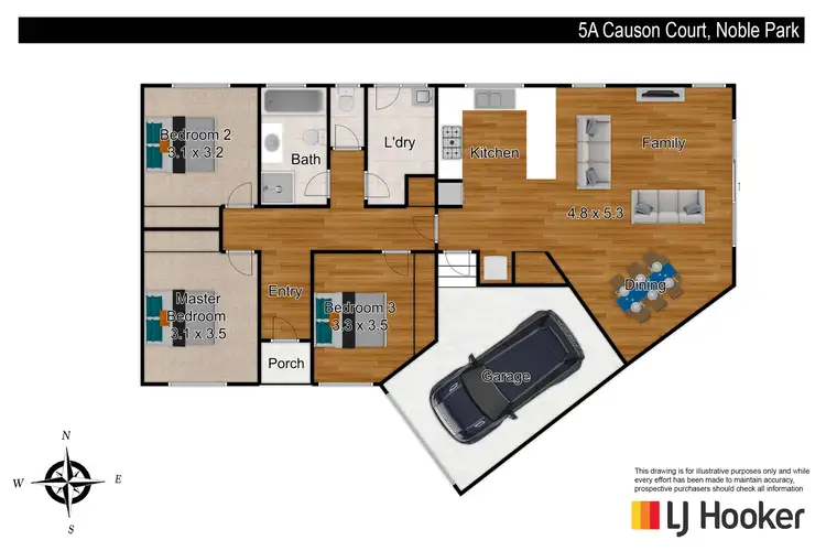 Floorplan of Homely house listing, 5A Causon Court, Noble Park VIC 3174
