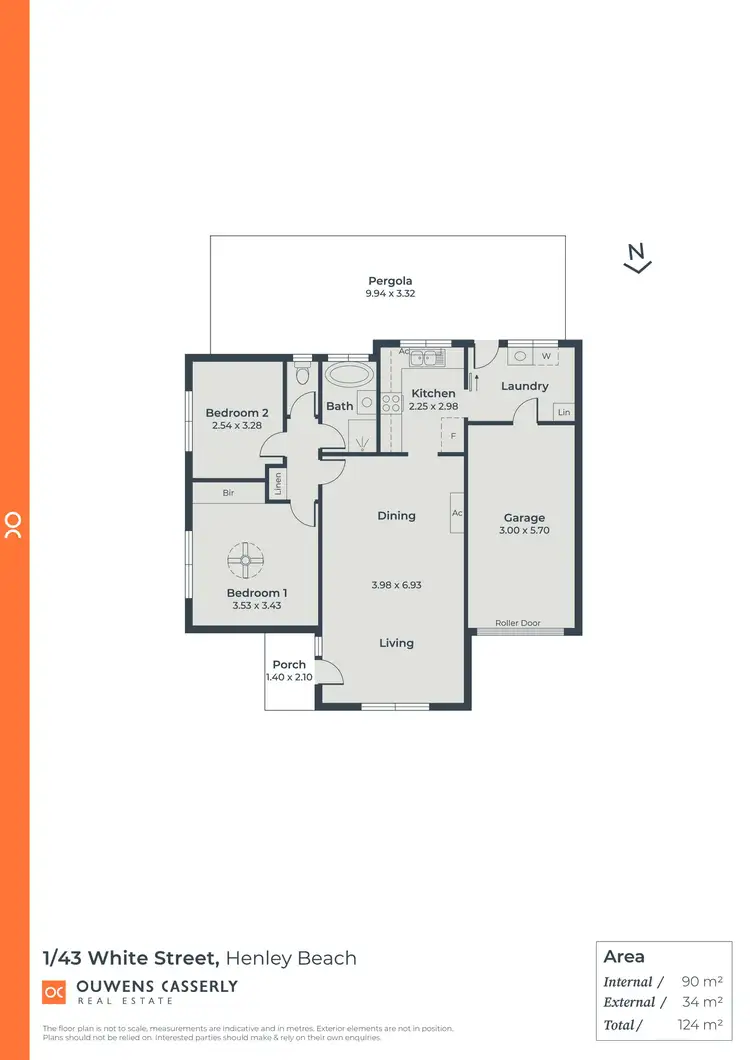 Floorplan of Homely unit listing, 1/43 White Street, Henley Beach SA 5022