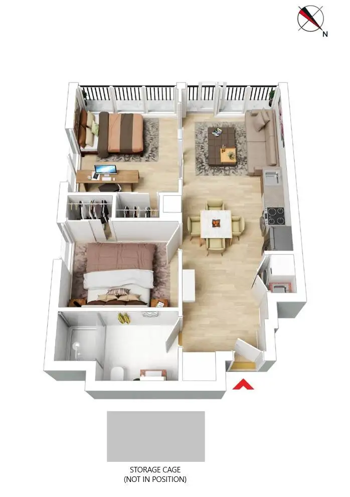 Floorplan of Homely apartment listing, 408/22 Coromandel Place, Melbourne VIC 3000