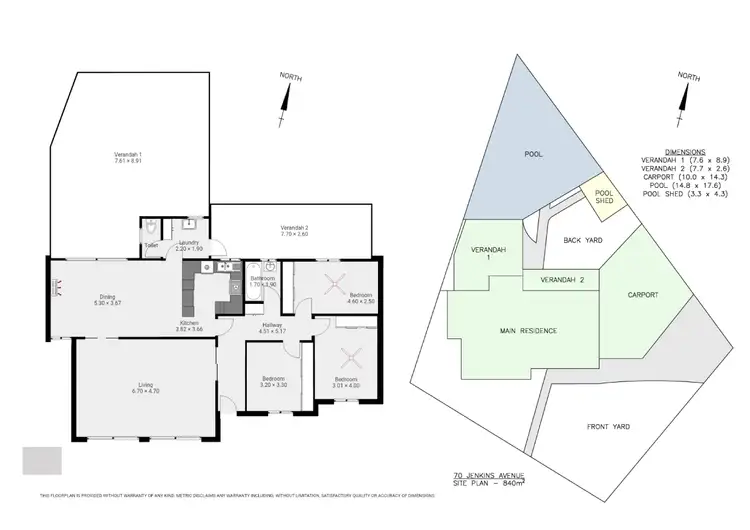 Floorplan of Homely house listing, 70 Jenkins Avenue, Whyalla Norrie SA 5608