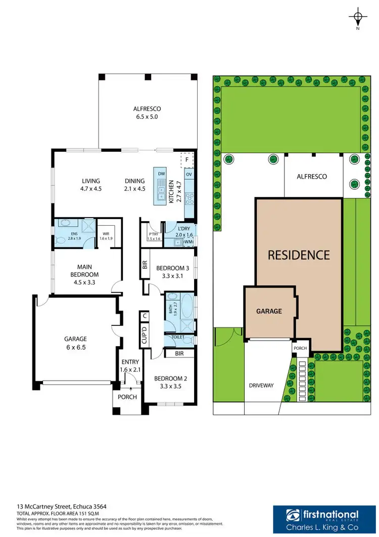 Floorplan of Homely house listing, 13 McCartney Street, Echuca VIC 3564