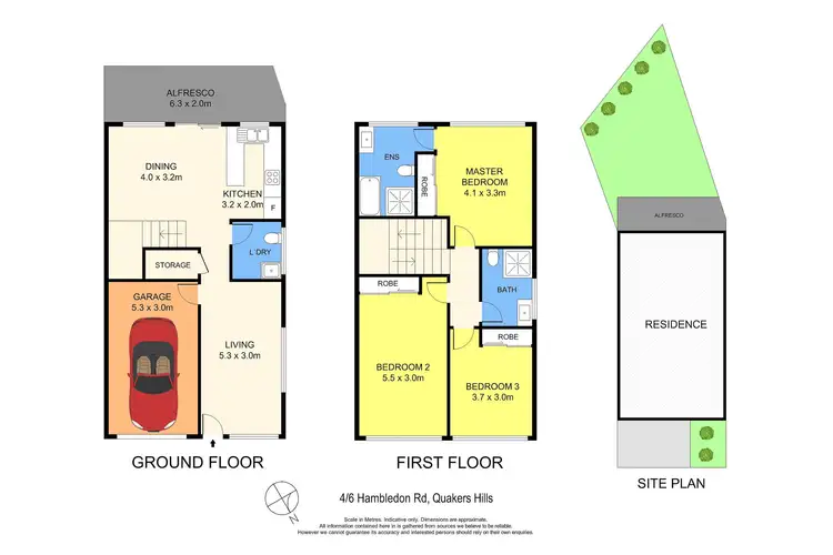 Floorplan of Homely townhouse listing, 4/6 Hambledon Road, Quakers Hill NSW 2763