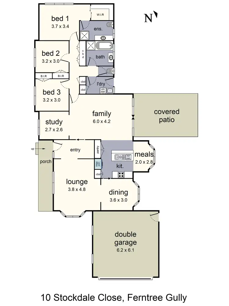 Floorplan of Homely house listing, 10 Stockdale Close, Ferntree Gully VIC 3156