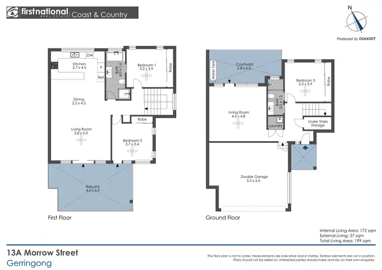 Floorplan of Homely semi-detached listing, 13A Morrow Street, Gerringong NSW 2534