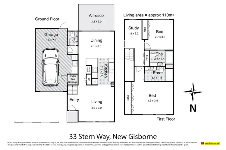 Floorplan of Homely house listing, 33 Stern Way, New Gisborne VIC 3438