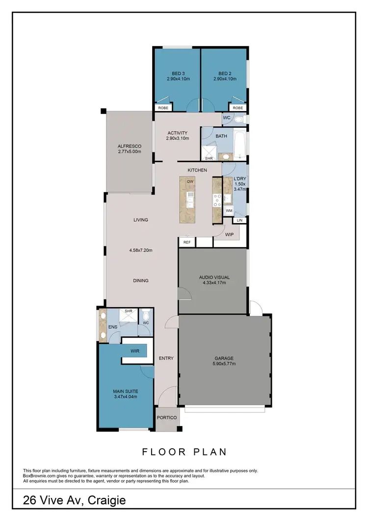 Floorplan of Homely house listing, 26 Vive Avenue, Craigie WA 6025